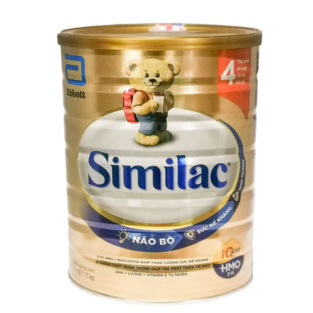 [Mã 267FMCGSALE giảm 8% đơn 500K] Sữa bột Similac 3,4 1kg7 mẫu mới hộp thiếc