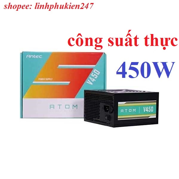 Nguồn máy tính ANTEC ATOM V450 - 450W Công Suất Thực
