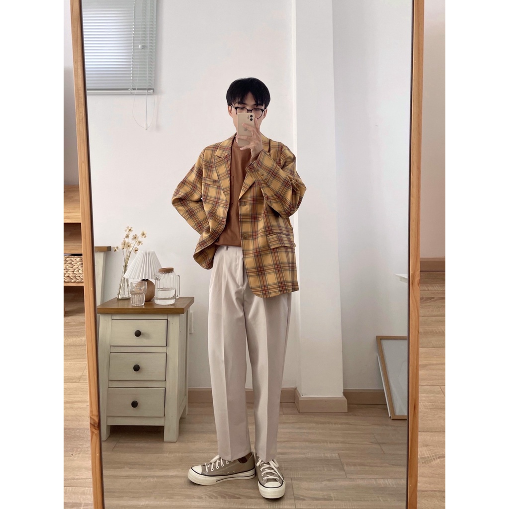 NOBITA HOME - ÁO KHOÁC BLAZER KẺ CARO