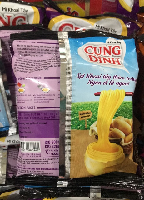 1 Gói Mì Tôm Cung Đình 80g Thịt Hầm Nấm/ Sườn Heo Hầm Măng