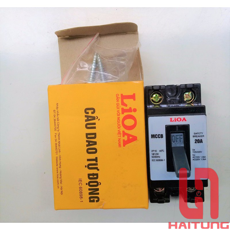 Atomat Lioa 30A, CB  Lioa 30A, Atomat LiOA loại 2 cực 1 tiếp điểm.