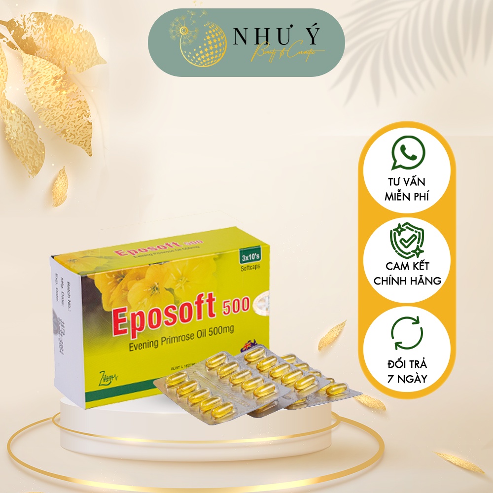 Viên uống Eposoft giúp cân bằng nội tiết tố, làm đẹp da hộp 30 viên - NN049