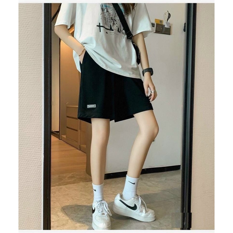 Quần short logo cckok nữ - Quần đùi lửng dáng suông, form rộng dễ mặc, cá tính HOT TREND | BigBuy360 - bigbuy360.vn