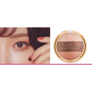PHẤN MÀU MẮT 3 MÀU ( 02 PEACHIE)  VACOSI -TRIO EYESHADOW