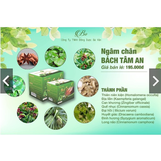 Ngâm Chân Bách Tâm An, Hàng Chính Hãng