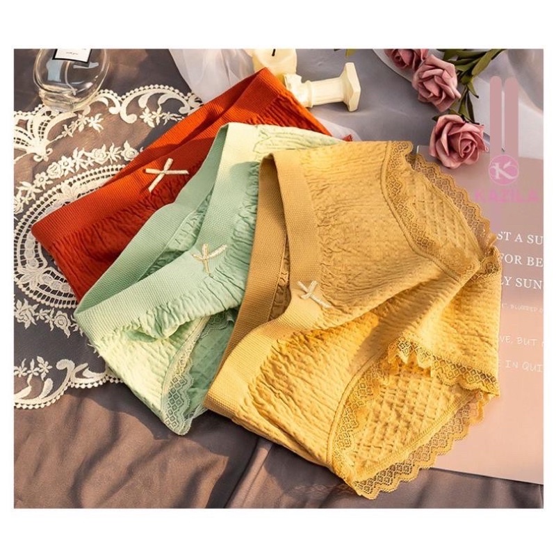 ‼️[FREESHIP]‼️ Quần lót nữ cotton nhăn viền ren nâng mông kháng khuẩn về sll ❤️❤️ | BigBuy360 - bigbuy360.vn