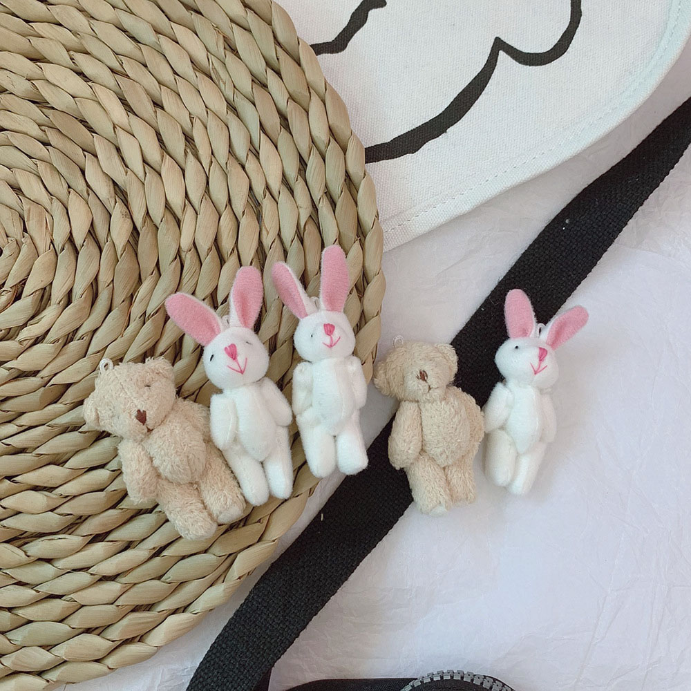 【sweet】Korean woman cartoon cute teddy bear rabbit brooch bag clothes DIY decor