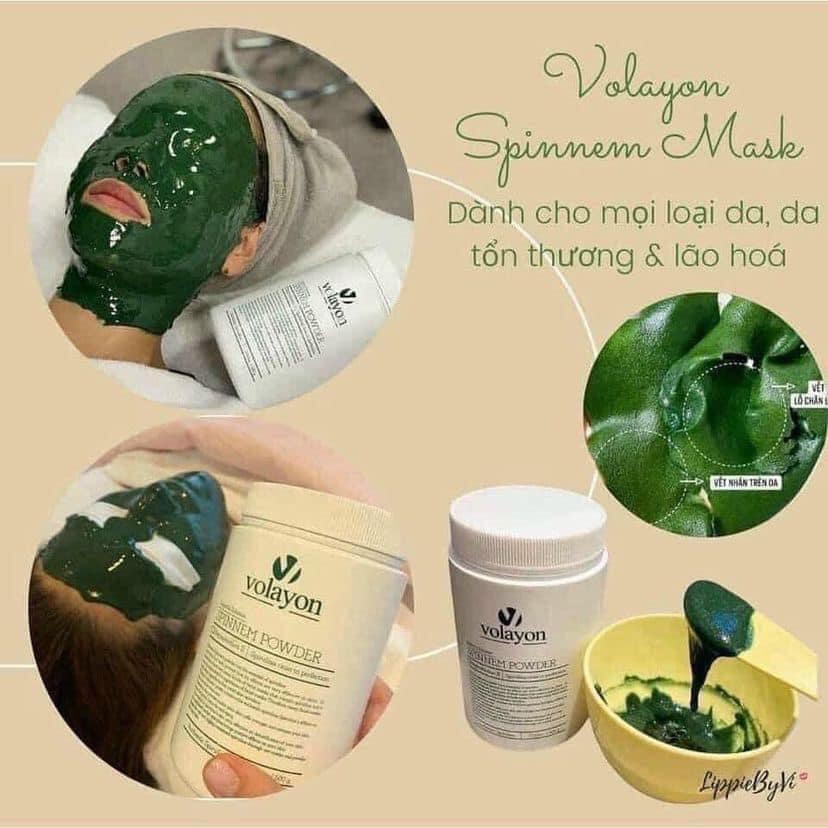 Mặt nạ tảo xoắn dạng bột Volayon Spinnem Powder Hàn Quốc 100GR
