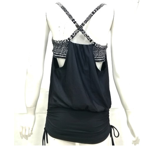 Đồ bơi nữ Next màu đen kèm áo lót ngang chấm bi trắng rút dây 2 bên NE16298 ( TH8925 ) | BigBuy360 - bigbuy360.vn