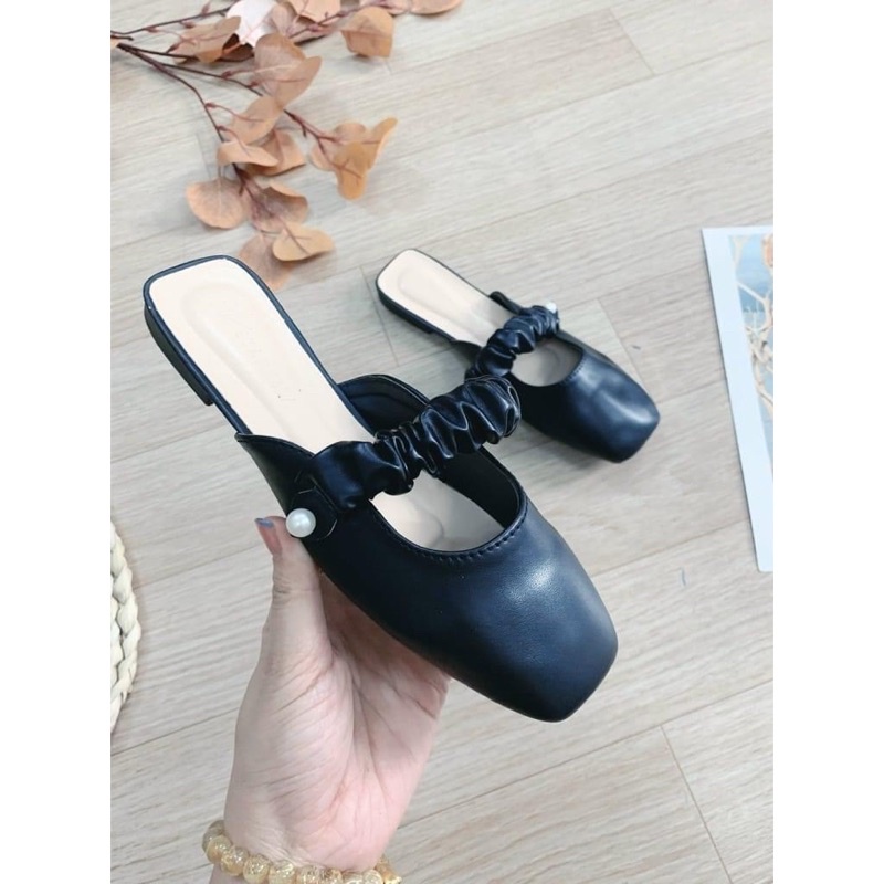Sục bệt nữ quai ngang nhún ngọc đế bằng siêu nhẹ êm chân vnxk rẻ đẹp thời trang