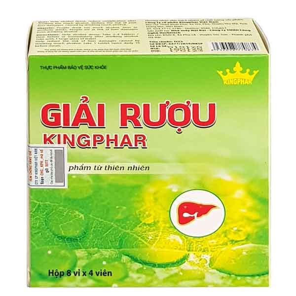 GIẢI RƯỢU, BỔ GAN KINGPHAR – HỖ TRỢ GIẢI ĐỘC GAN (HỘP 32 VIÊN)
