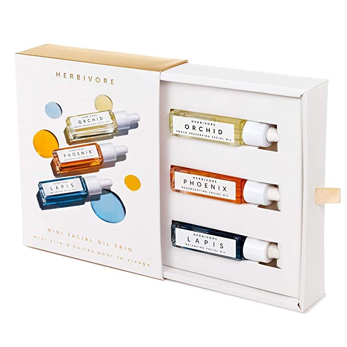 ( New) Set dưỡng Herbivore Mini Facial Oil Trio: Lapis ,  Phoenix , Orchid 8ml