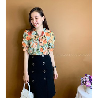 Áo sơ mi nữ công sở chất Tơ lụa Emvy - A21