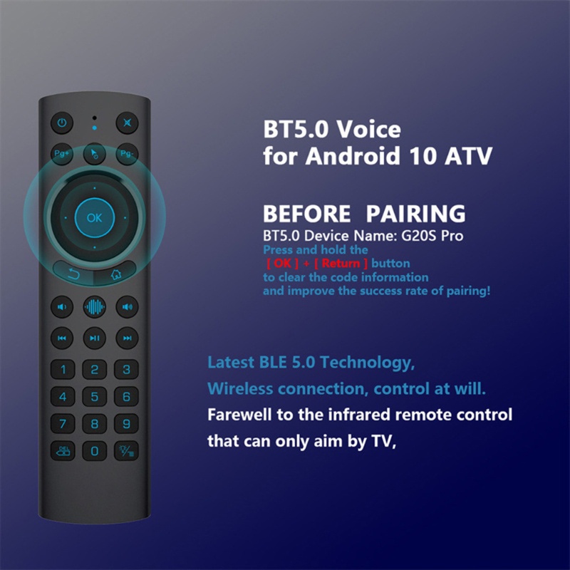 Điều Khiển Từ Xa G20Bts Plus 2.4g Bt5.0 Cho Tv Box Android