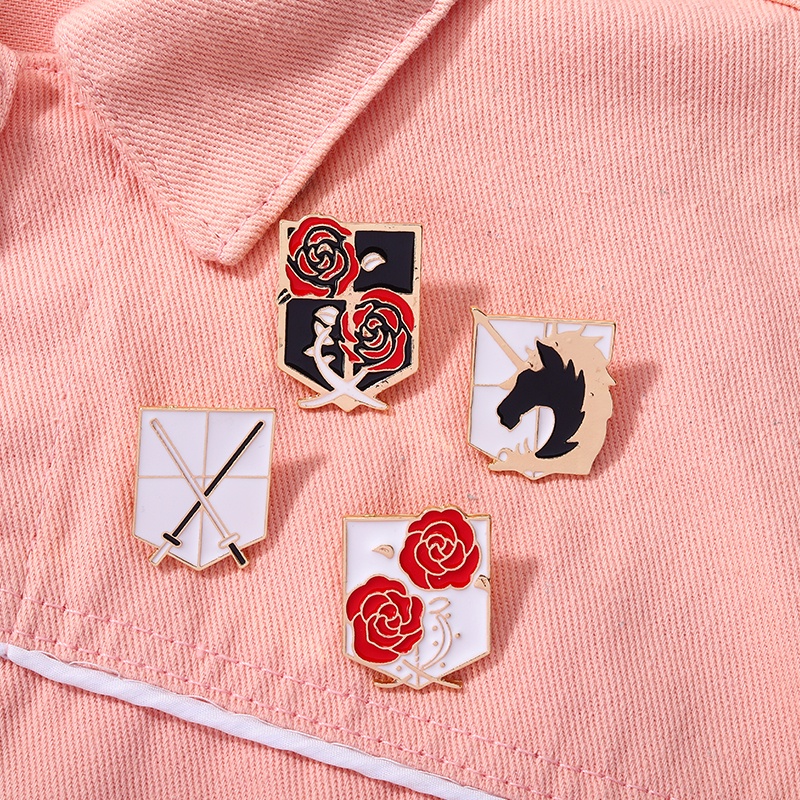 Ghim Cài Áo Hình Lông Vũ Phong Cách Anime Attack on Titan