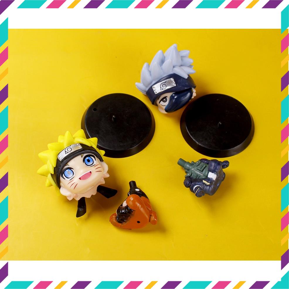 Mô Hình 2 Nhân Vật  Naruto, Kakashi ChiBi Siêu Đẹp, Cao 6,5 cm - Tượng figure