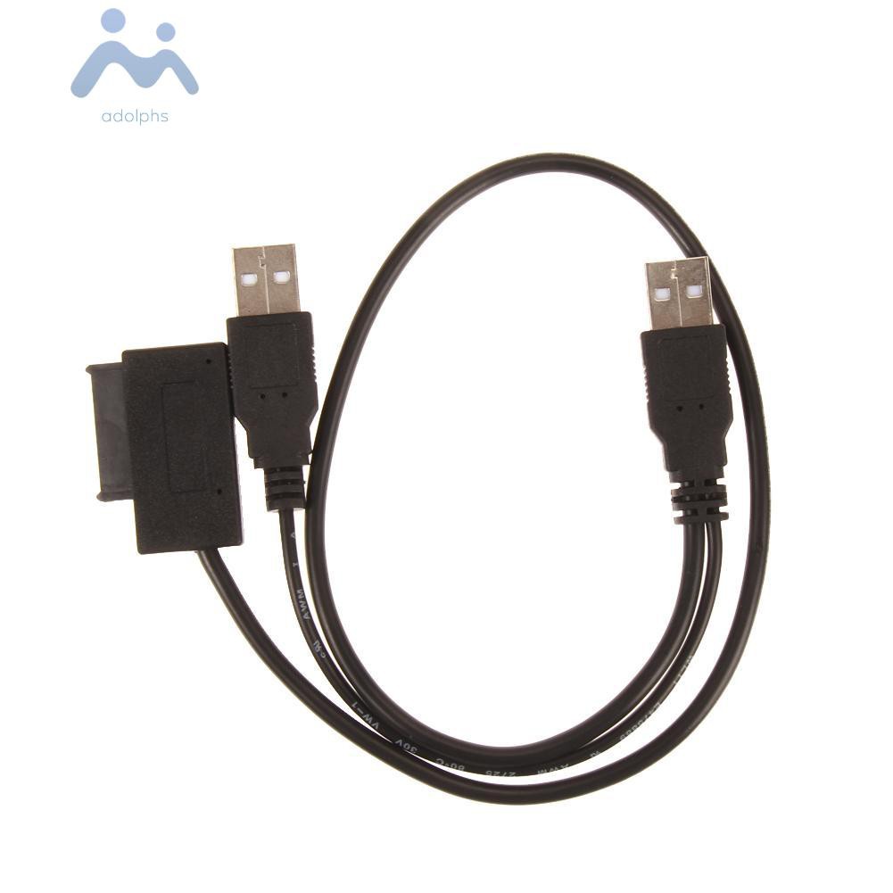 adolphs USB 2.0 to 7+6 13Pin Slim for SATA CD/DVD Optical Drive Adapter Cable