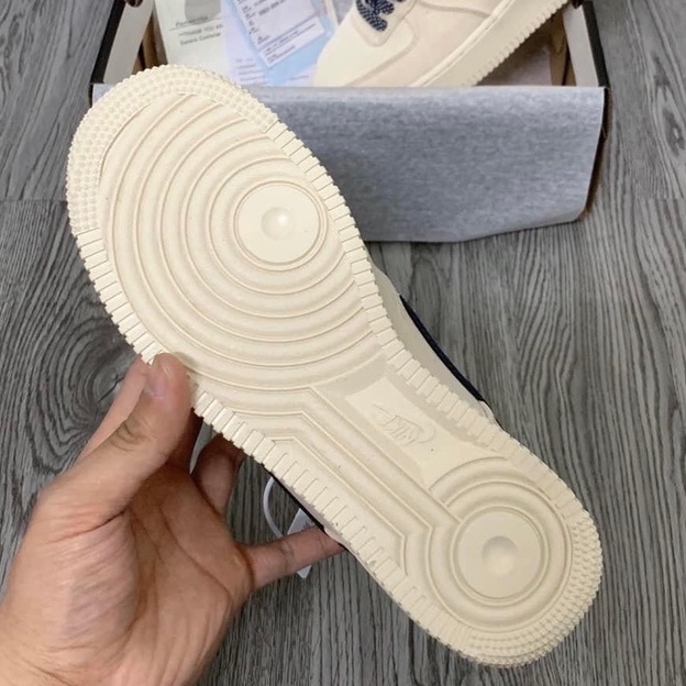 Giày thể thao af1 canvas navy, giày sneaker vải canvas nam nữ đủ size bản Trung