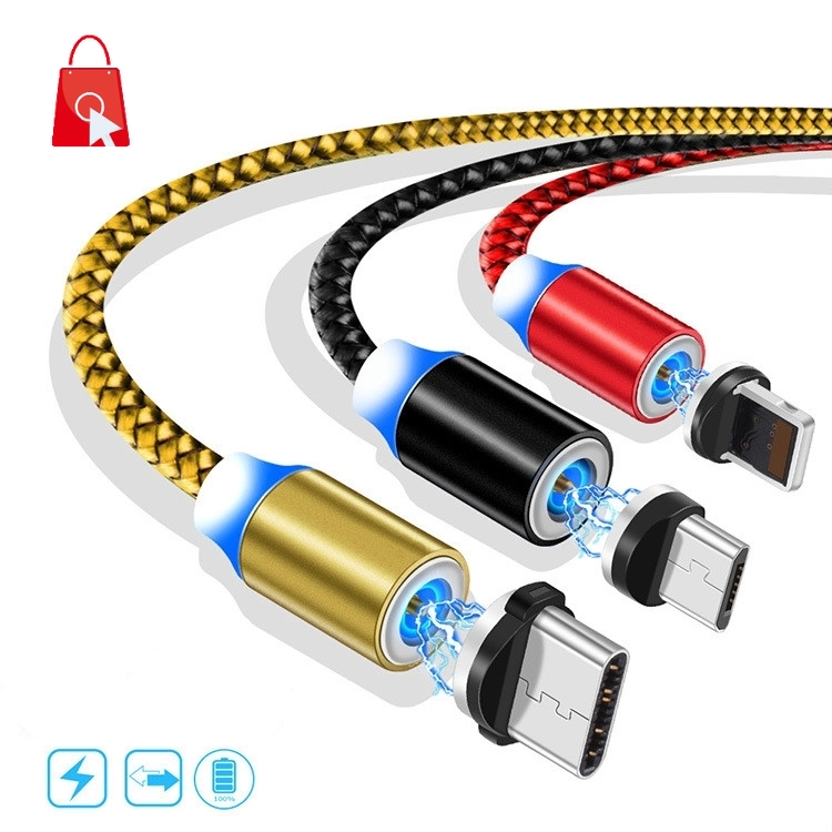 Cáp Sạc Nhanh Micro Usb + Lightning Có Đèn Led Cho Ios / Android Jp1