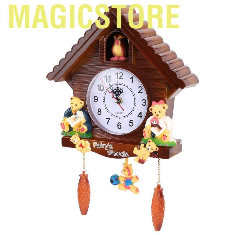 Magicstore Cuckoo Clock Tree House Wall Art Vintage Decoration for Home Living Room Office