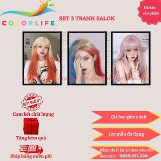 TRANH SALON TIỆM TÓC NỮ TREO DÁN TƯỜNG TRANG TRÍ QUÁN TÓC SIÊU ĐẸP GIÁ XƯỞNG K36 COLORLIFE