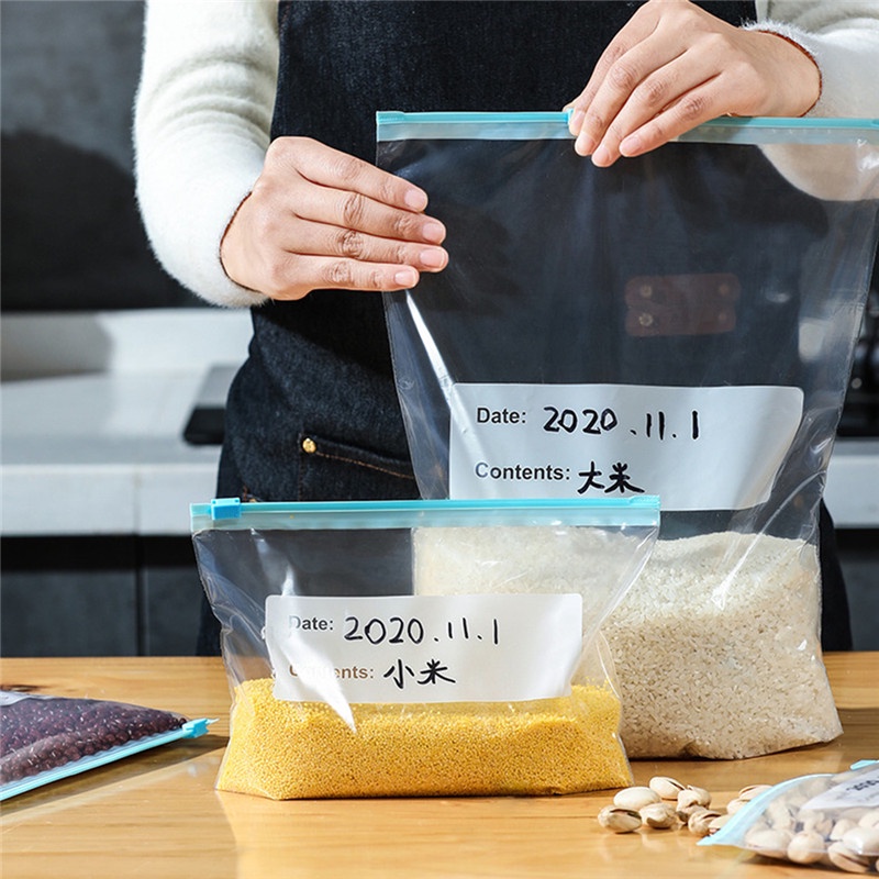1/10PCS hộp túi zíp zip đựng thực phẩm tái sử dụng nhiều lần trong tủ lạnh