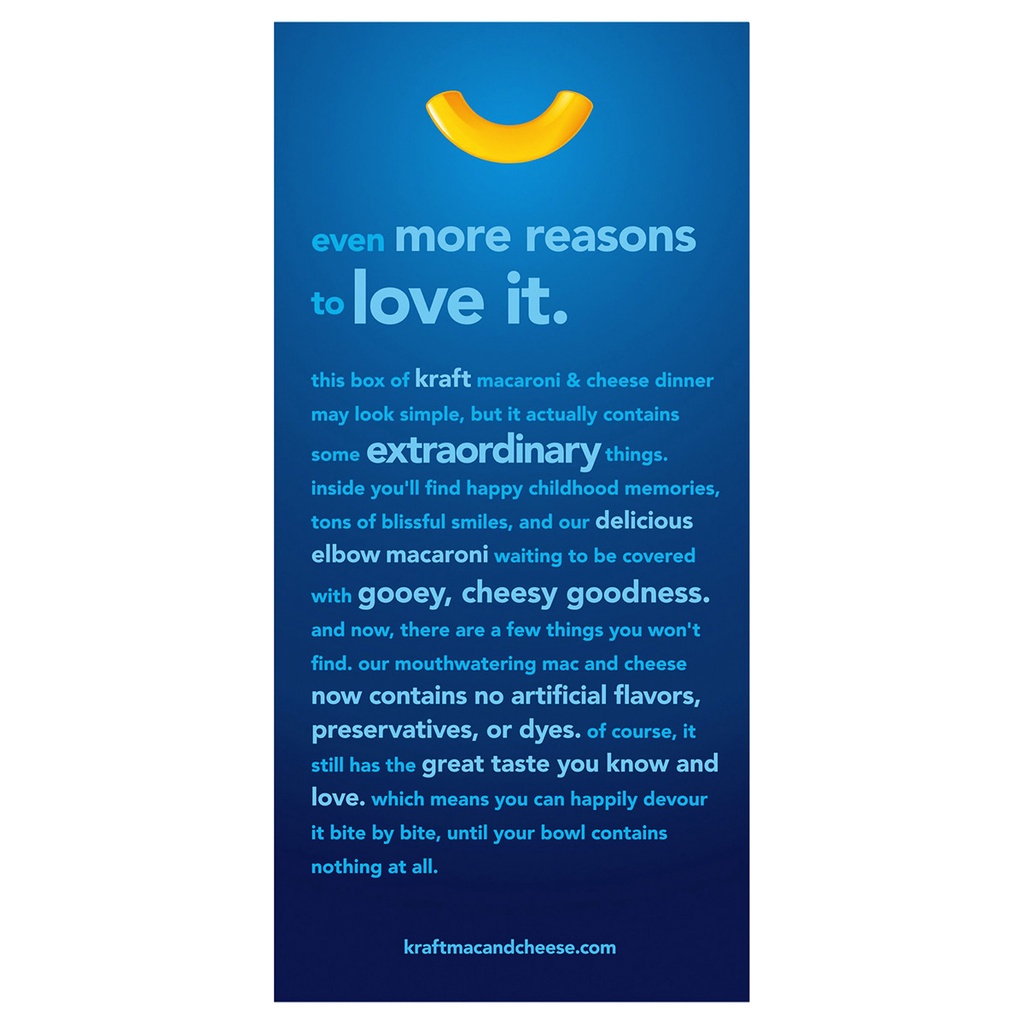 Nui Phô Mai Kraft Original Mac N Cheese Macaroni & Cheese Dinner, Hộp 206g