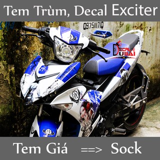 Decal Tem Trùm Xe Exciter 150 Mẫu Samurai