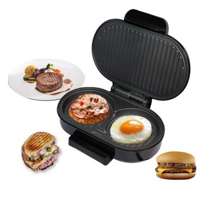 Máy Làm Bánh Sandwich, Dụng Cụ Làm Bánh Hamburger, Rán Bít Tết 750W