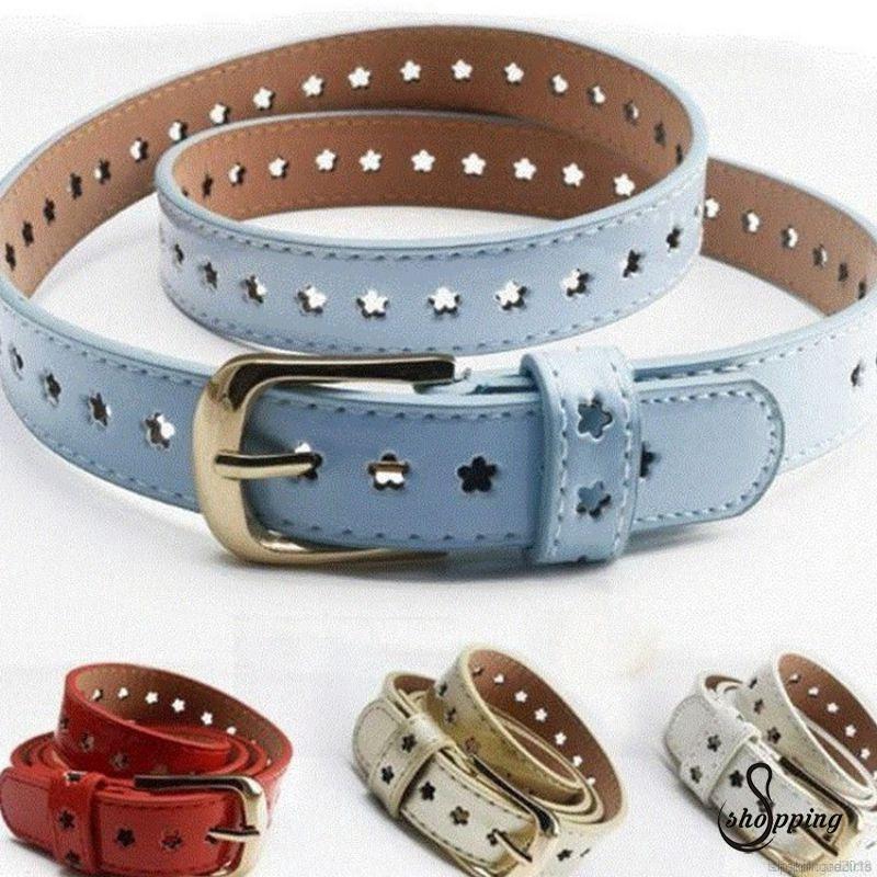 Thắt lưng da PU bản nhỏ 7 màu tùy chọn