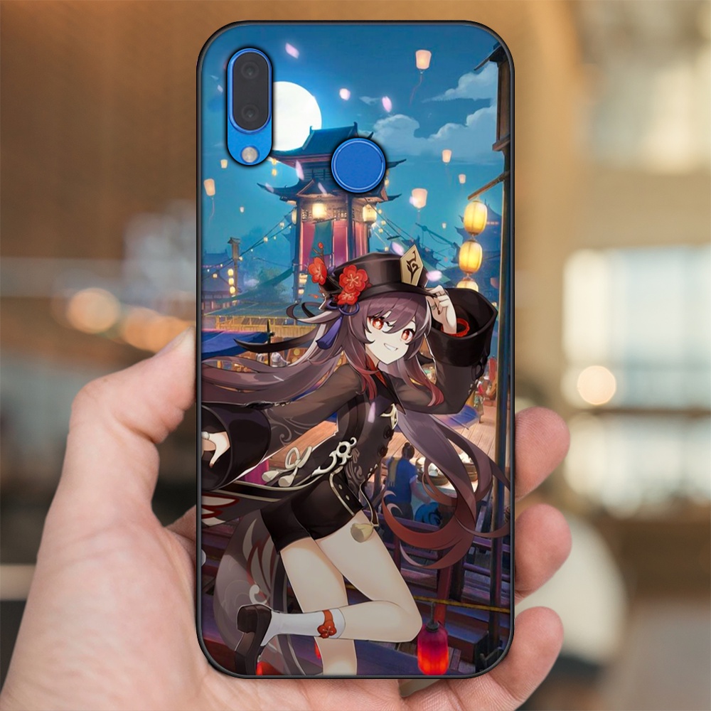 Ốp lưng Huawei Nova 3, Nova 3i, Nova 3e, P20 Lite viền đen in hình Hutao Genshin Impact