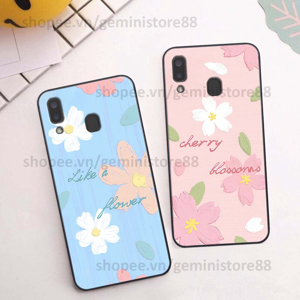 Ốp Samsung A20 / A30 in hình hoa lá nhiều màu sắc siêu đẹp, siêu xinh, siêu cá tính
