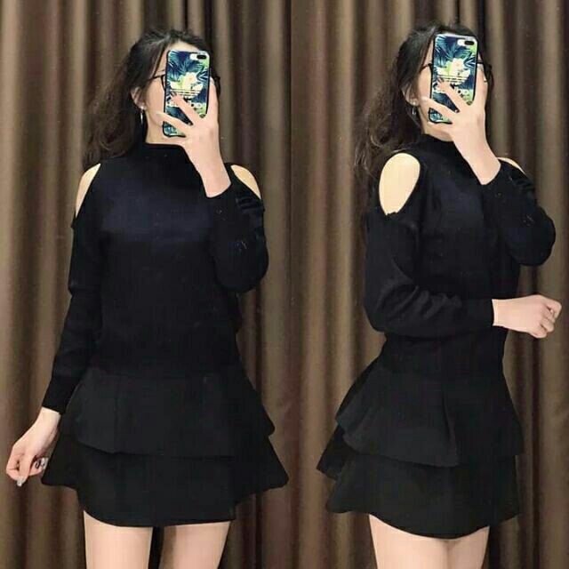 Sale sock loại 1 áo len cổ 3p khoét vai hay buộc nơ vai ❤️FREESHIP 70K ❤️ ẢNH THẬT