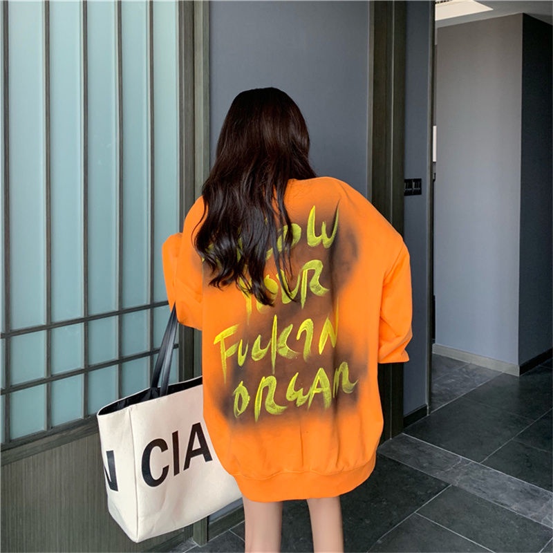 Thời Trang Áo Sweater Tay Dài Dáng Rộng Phong Cách Hàn Quốc Cho Nữ 2021 | BigBuy360 - bigbuy360.vn