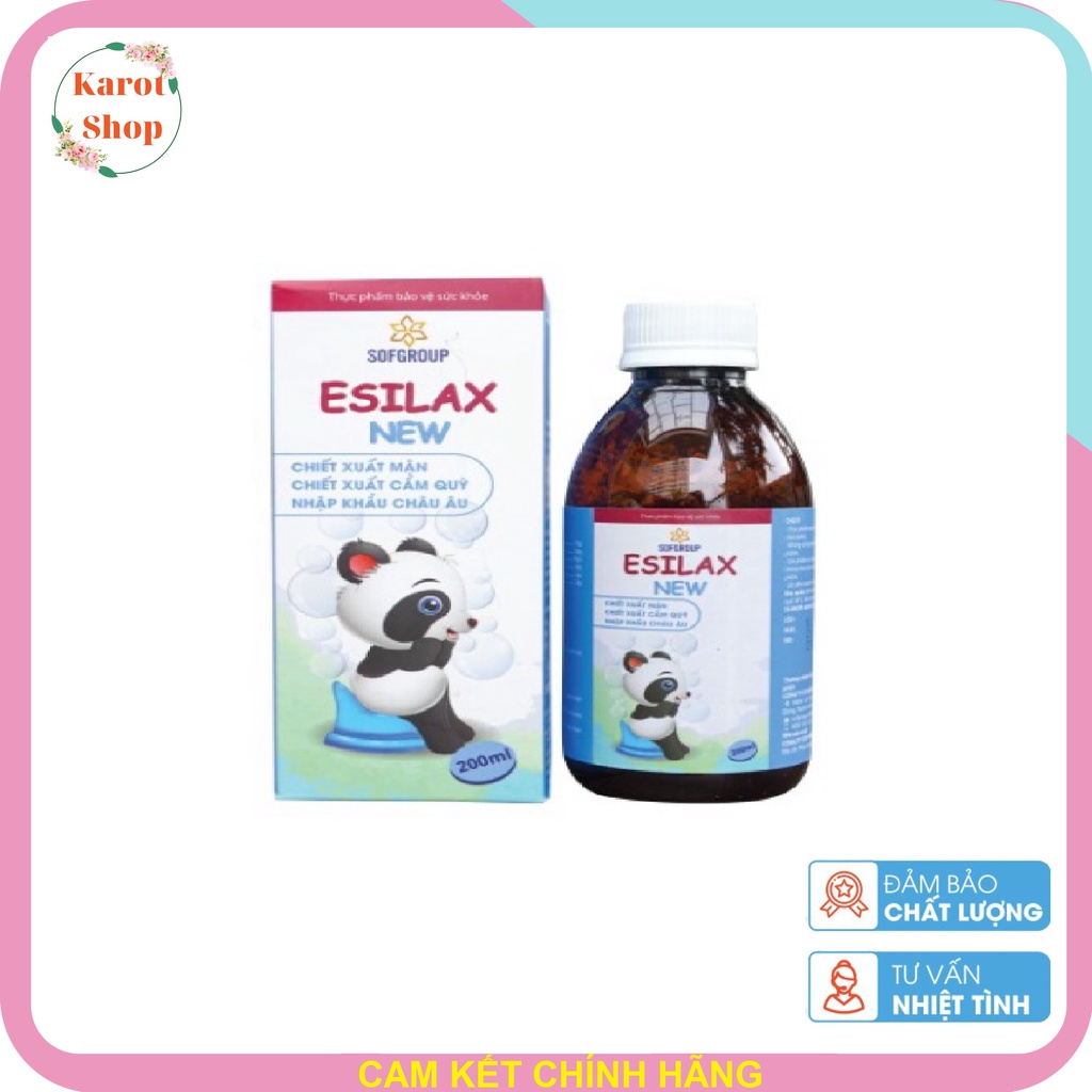 Esilax Giảm Táo Bón Ở Trẻ Em Hỗ Trợ Chức Năng Đường Ruột Tăng Chất Sơ Tự Nhiên Lọ 200ml