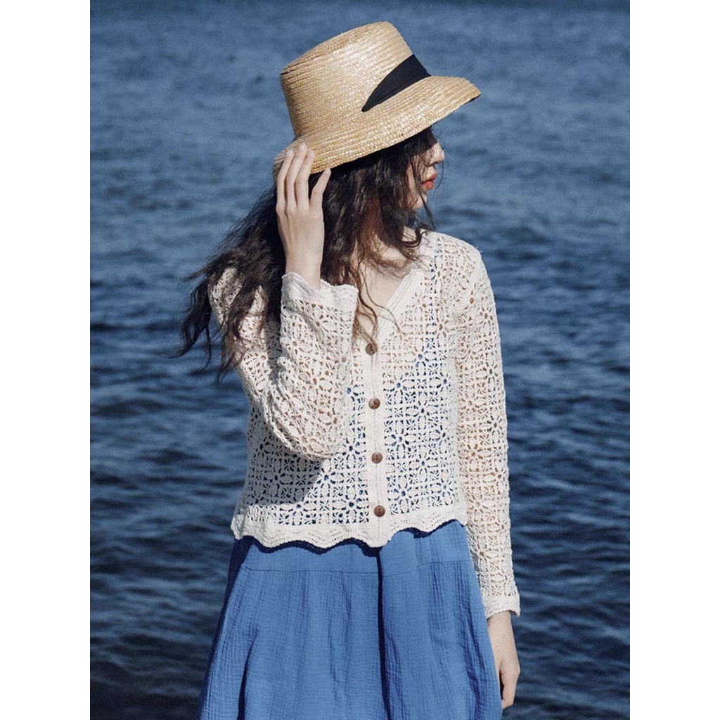 - Áo len móc handmade phong cách Vintage/ Bohomian siêu xinh chất đẹp