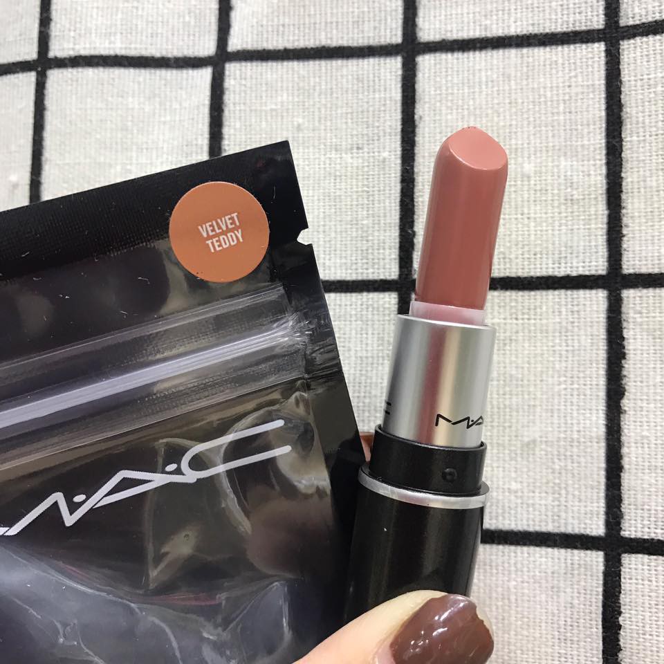 ( AUTH) Son MAC mini RUBYWOO, CHILI, VELVET TEDDY 1,8g