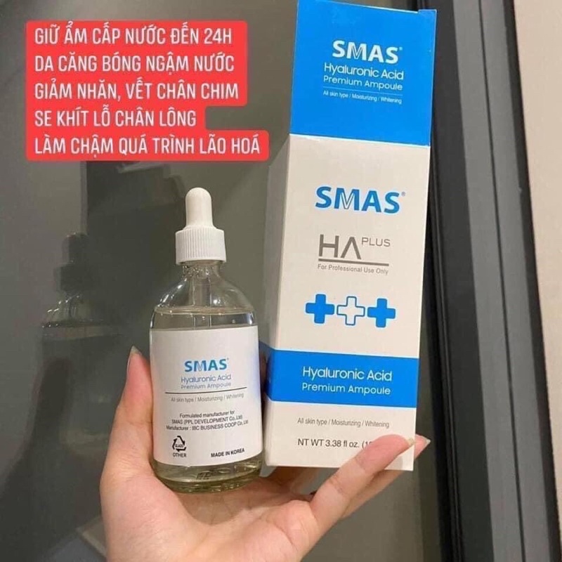 Serum Cấp Nước Phục Hồi Làm Sáng Da Smas HA 100ML