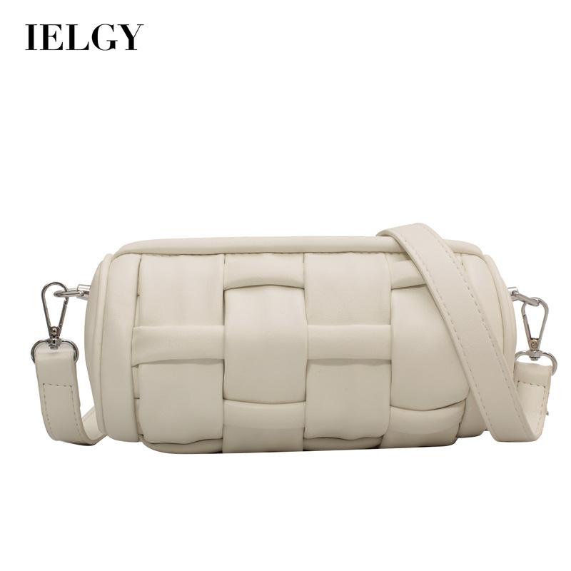 Ielgy Túi Xi Lanh Dệt Đơn Giản Màu Trơn Thời Trang Cho Nữ