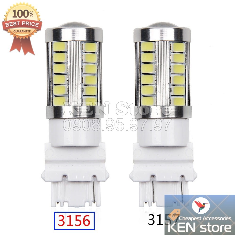 Bóng LED 3156 T25 đèn xi nhan, đèn lùi, đèn thắng, đèn hậu, đèn sương mù 1 TIM dành cho ô tô cực sáng