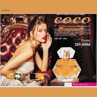 Nước Hoa Singapore Nữ CoCo - Jolie Dion (Eau De Parfum "EDP" 60ml)