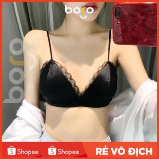 Áo bra phi lụa đệm mỏng viền ren sexy/ Áo bara lụa Hàng Mới Về