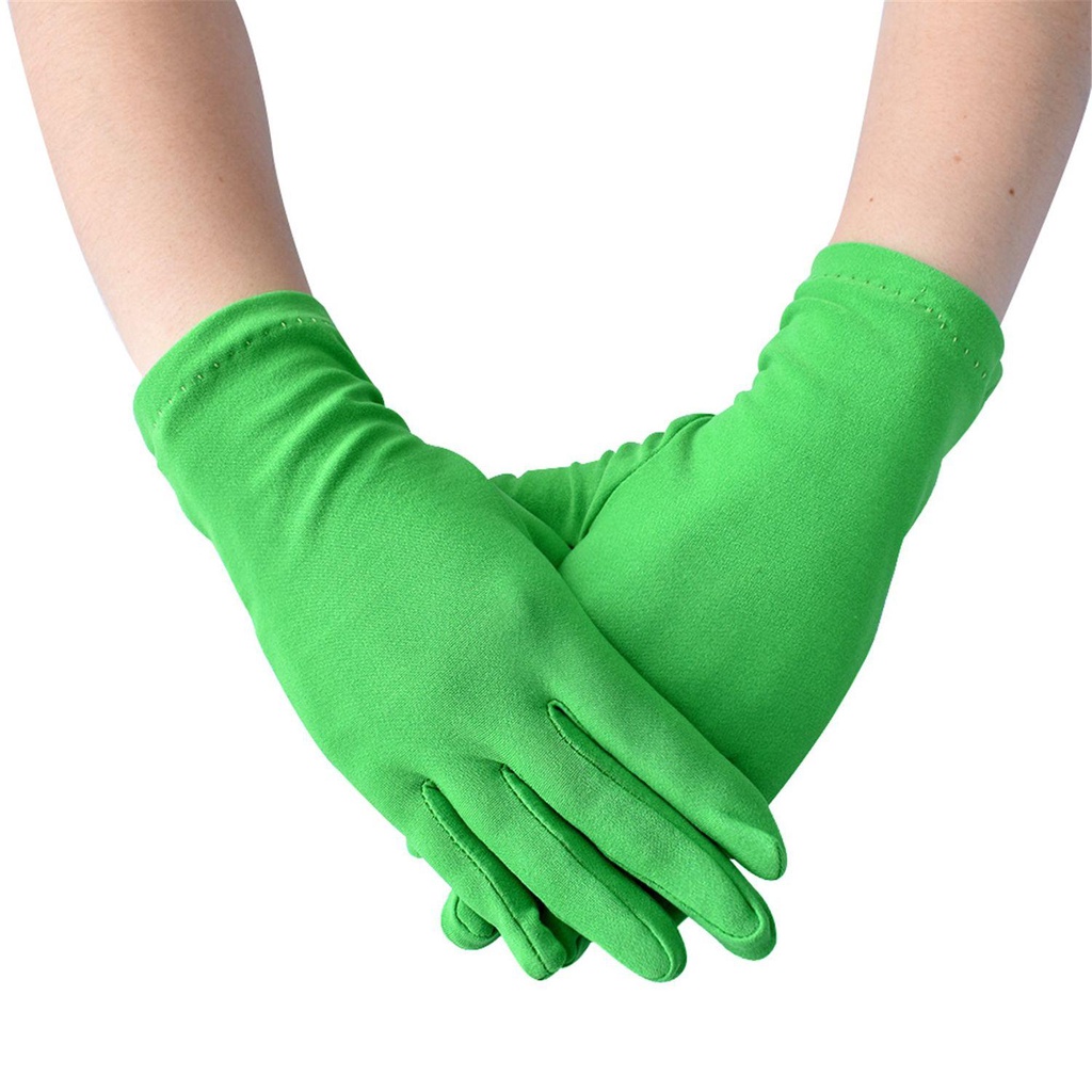 LEILY Găng Tay Chống Nắng Vải Lụa Sữa Thoáng Khí Tiện Dụng