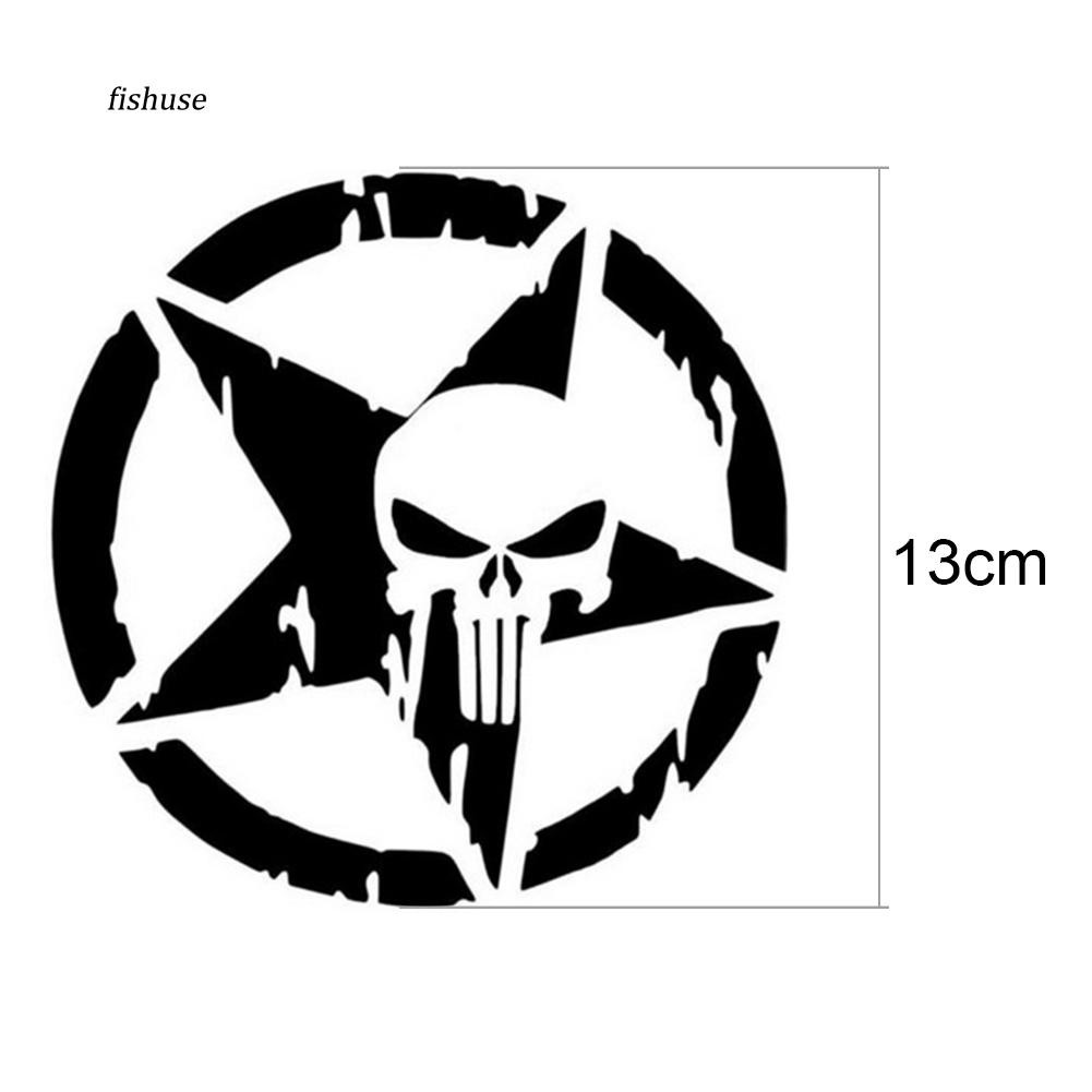 Sticker dán trang trí xe hơi/xe mô tô hình đầu lâu độc đáo