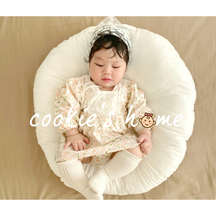 [Cookie'sHome x Royal Dress] Body cho bé gái sơ sinh coton phong cách Korea Hoàng gia mặc thôi nôi chụp hình studio