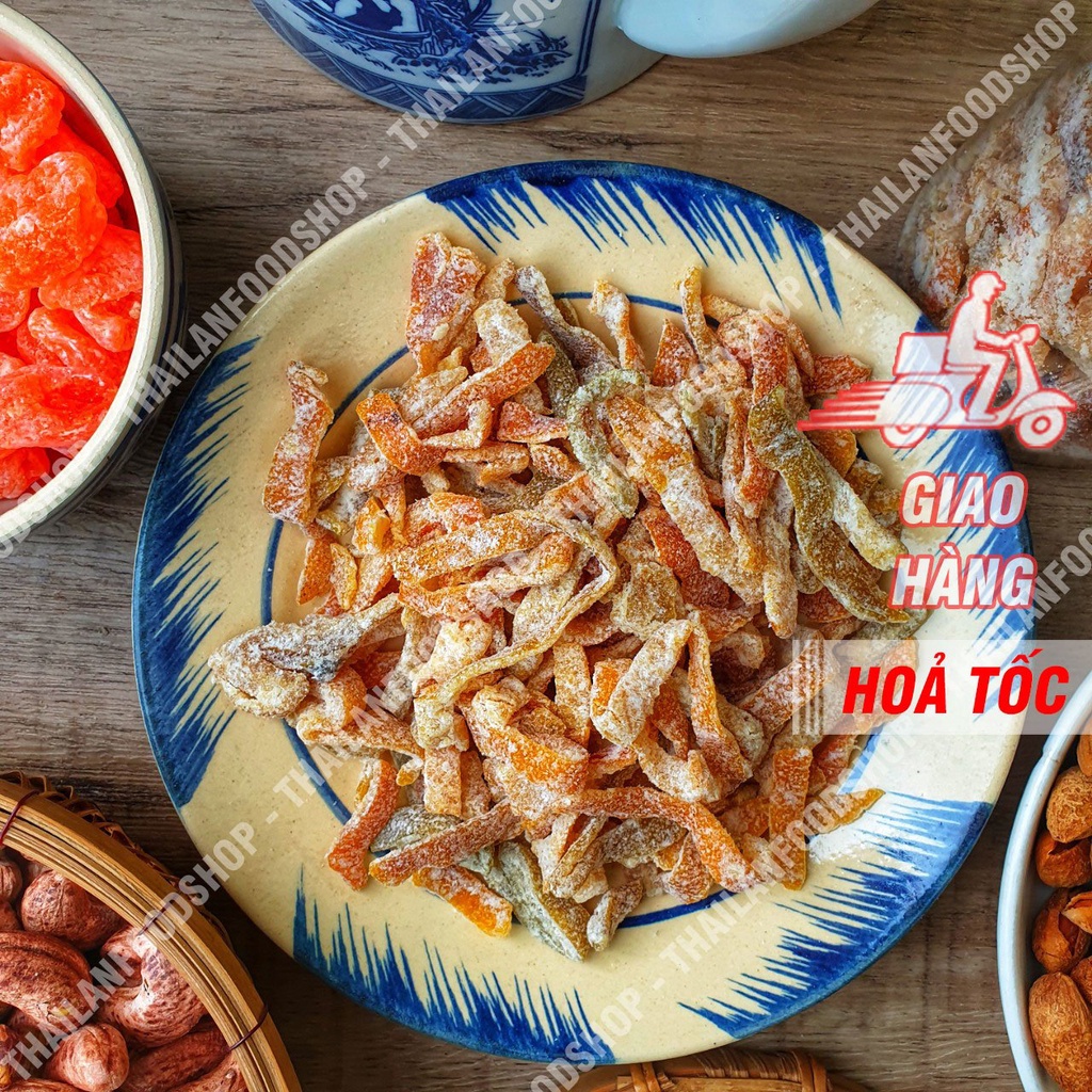 Quất Trần Bì (Vỏ Quýt) Sấy Cam Thảo Lon 500Gr