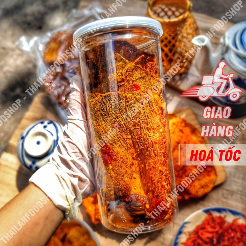 Khô Bò Miếng Siêu Giòn Lon 250Gr