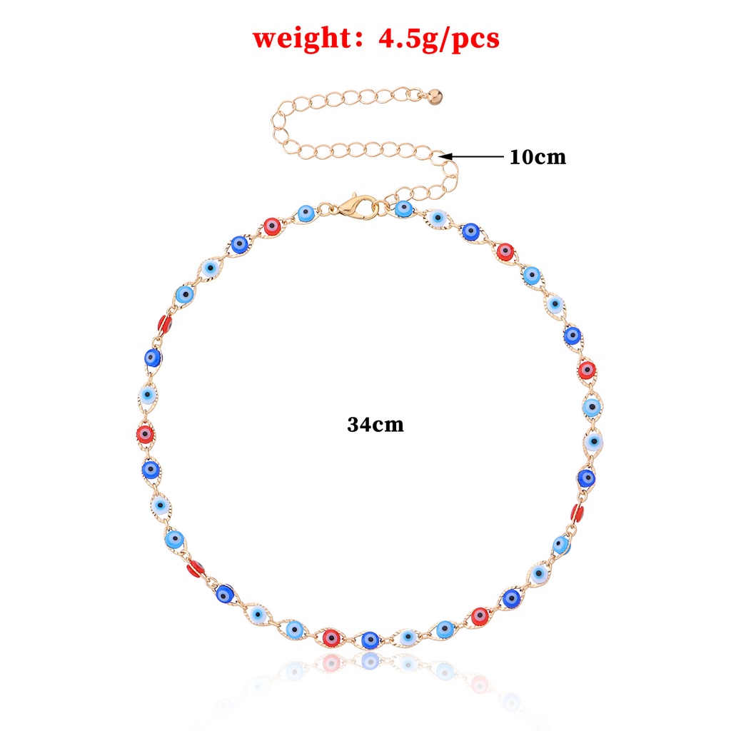 (0283) Vòng Cổ Choker Mắt Màu Cổ Đại Tinh Tế Phong Cách Retro Hàn Quốc