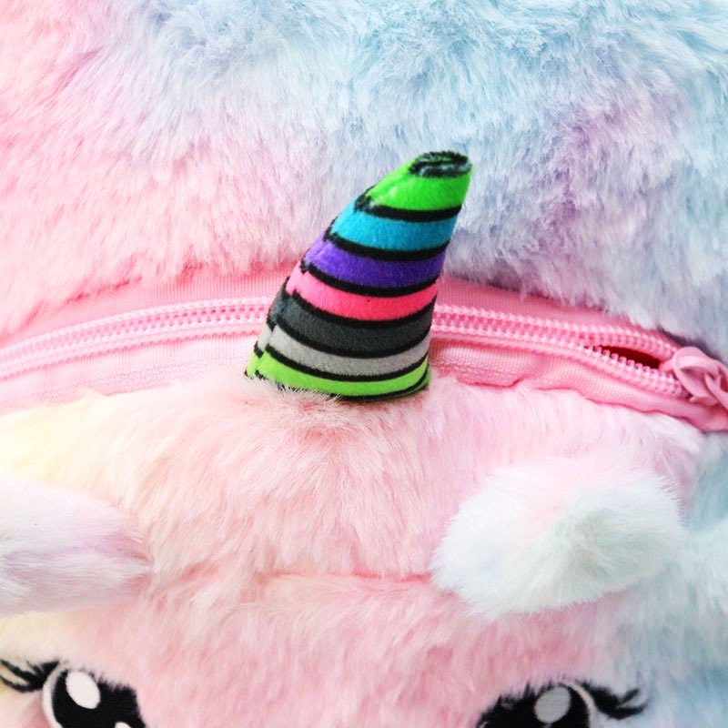 Ba Lô Vải Bông Nhẹ Hình Kỳ Lân Nhiều Màu Đáng Yêu Thời Trang Cho Bé Gái