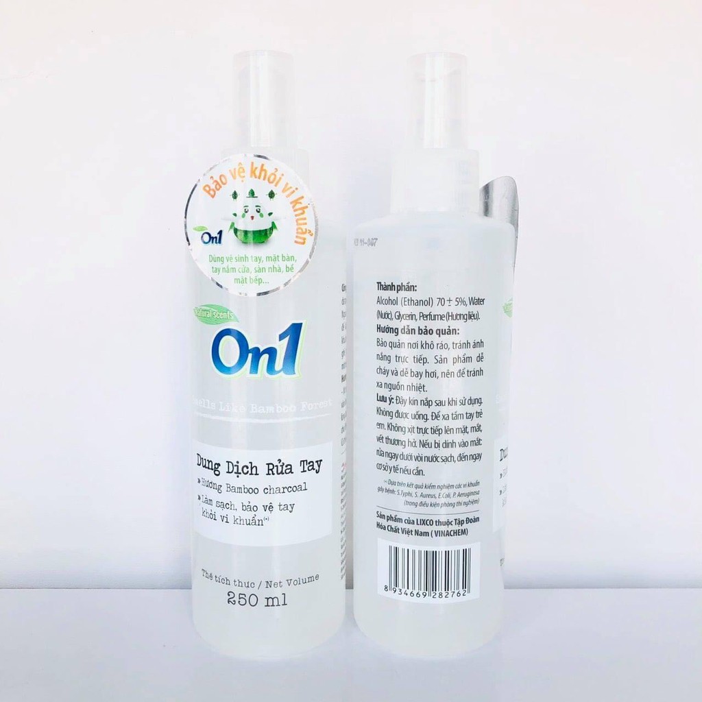 [ Hàng công ty] Nước rửa tay khô On1 250ml hương BamBoo Charcoal, diệt vi khuẩn siêu nhanh, bảo vệ vượt trội | BigBuy360 - bigbuy360.vn